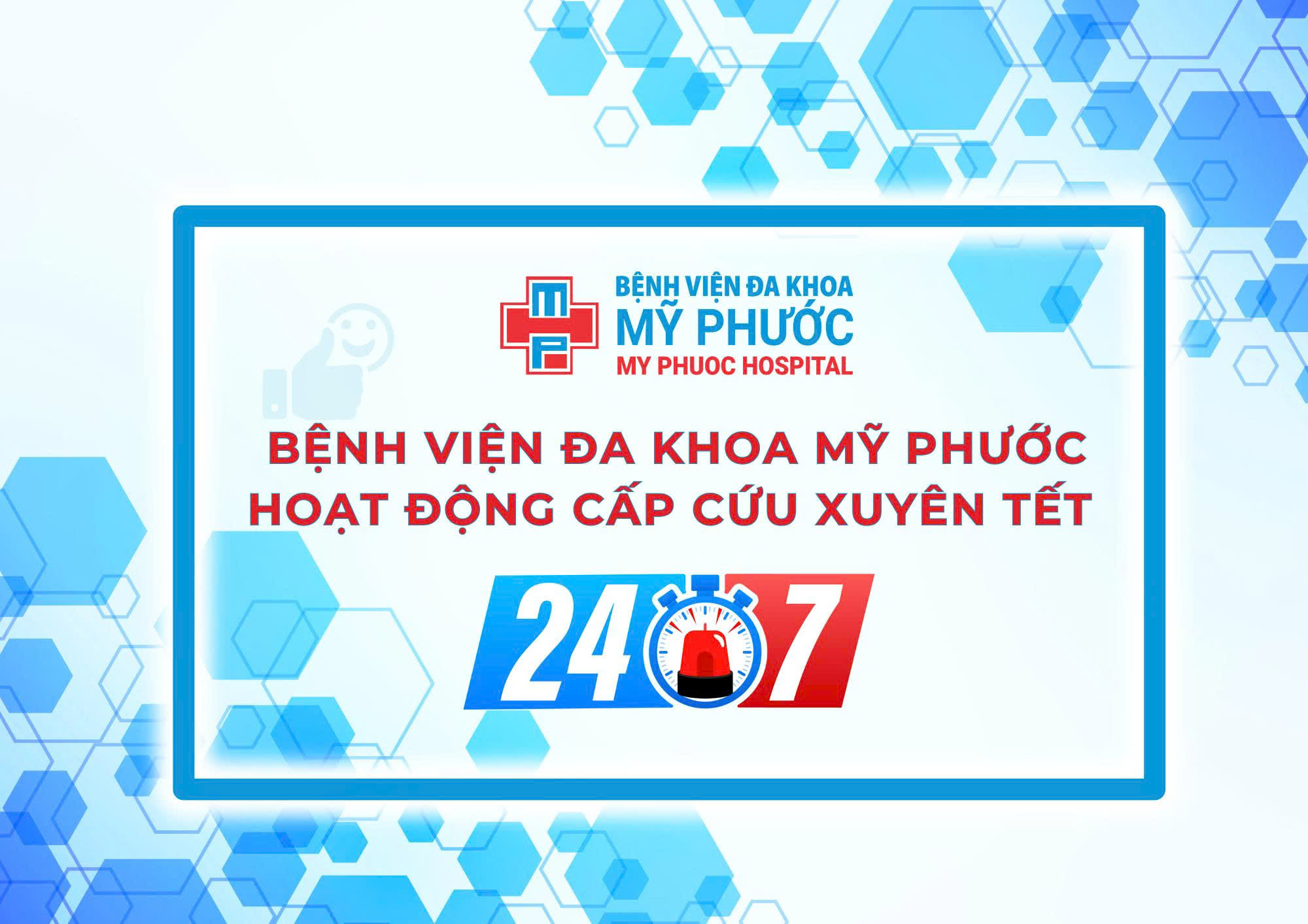 BỆNH VIỆN ĐA KHOA MỸ PHƯỚC HOẠT ĐỘNG CẤP CỨU XUYÊN TẾT SẴN SÀNG CẤP CỨU – BẢO VỆ SỨC KHỎE CỘNG ĐỒNG 24/24