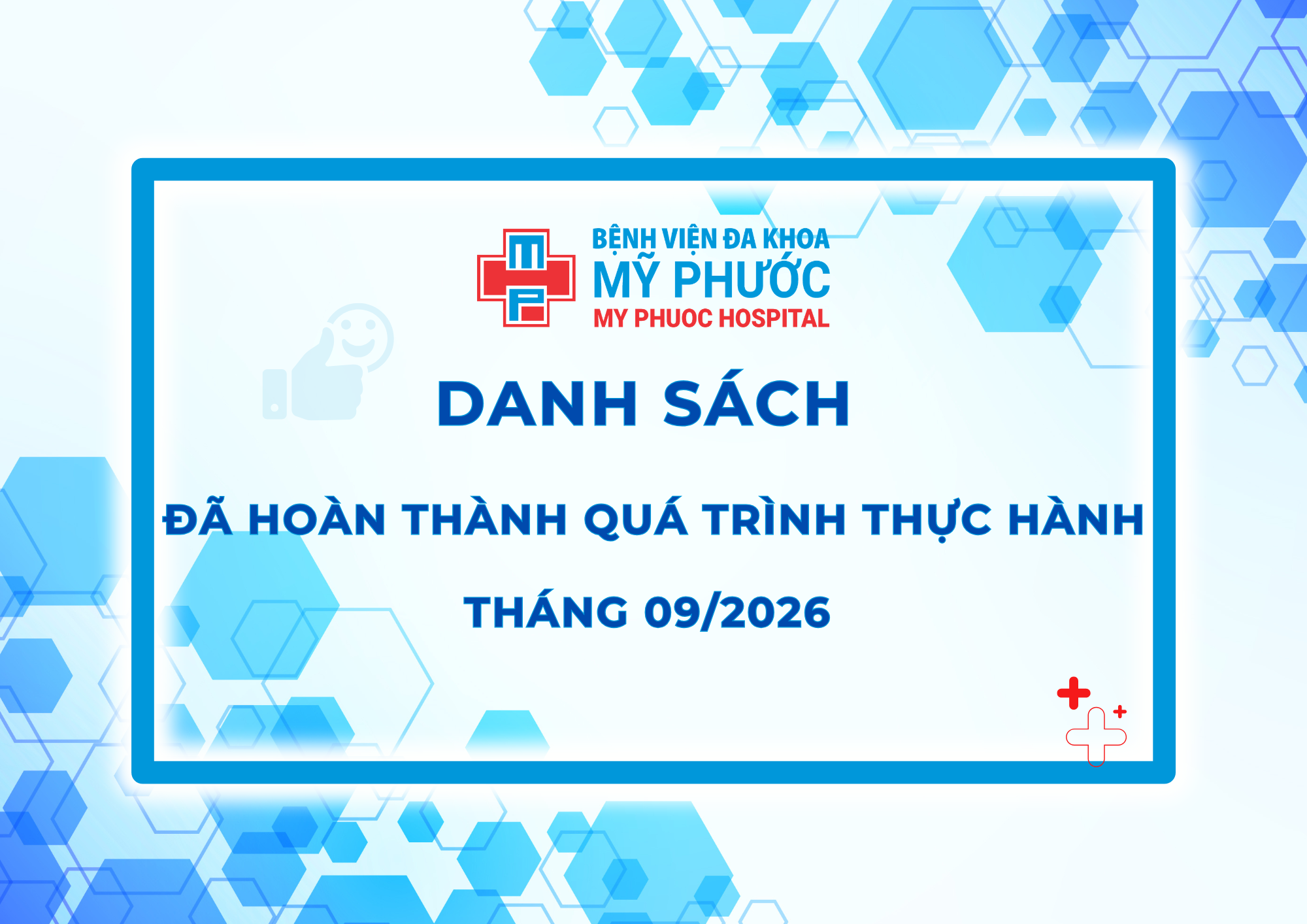 Danh sách học viên hoàn thành thực hành tháng 09/2026