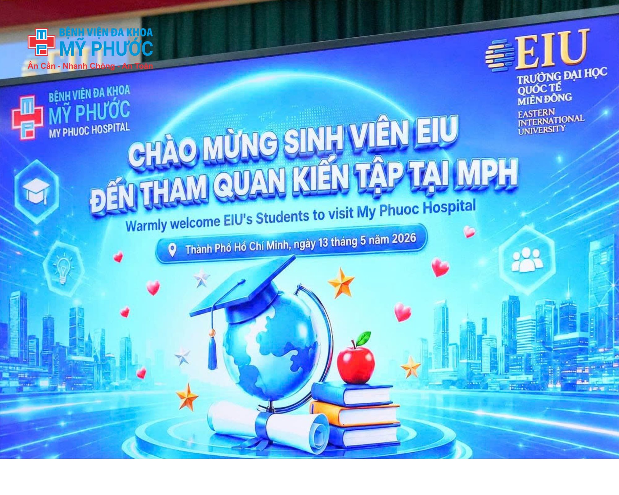 Bệnh Viện Đa Khoa Mỹ Phước chào đón Sinh viên Trường Đại Học Quốc Tế Miền Đông (EIU) đến tham quan và kiến tập thực tế